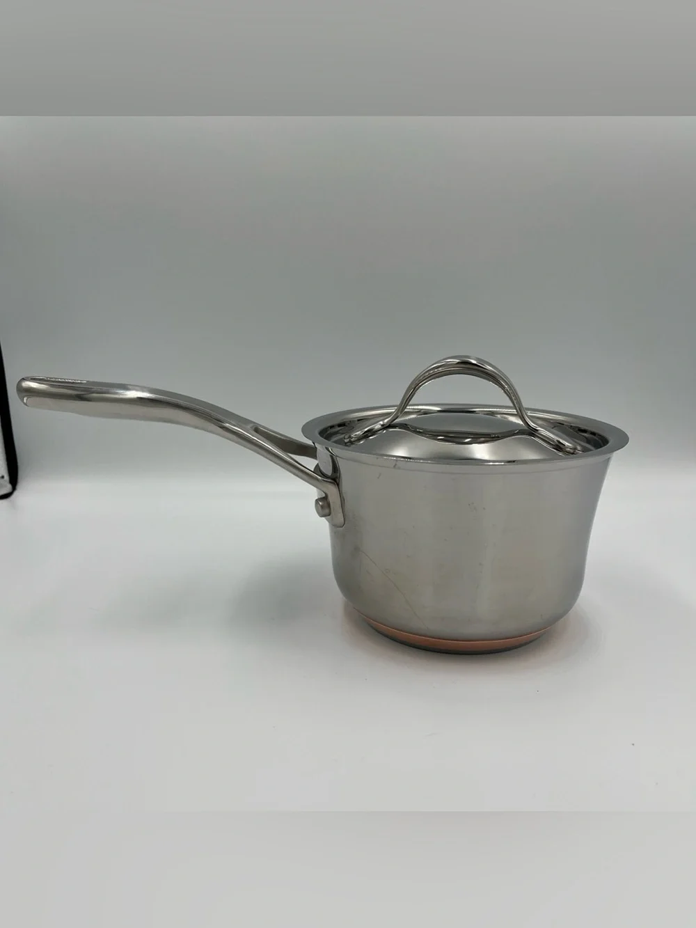 Anolon Nouvelle Copper Stainless Steel 1-1/4 qt. 1.2L Saucepan With Lid